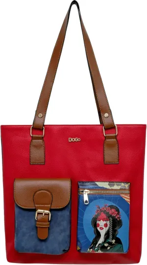 Multi Pocket Shoulder Bags for Women - Vegan Leather and Unique Design Handmade Womens Bags