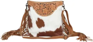 Myra Bag Women's Raw Umber Hand Tooled Crossbody Brown One Size