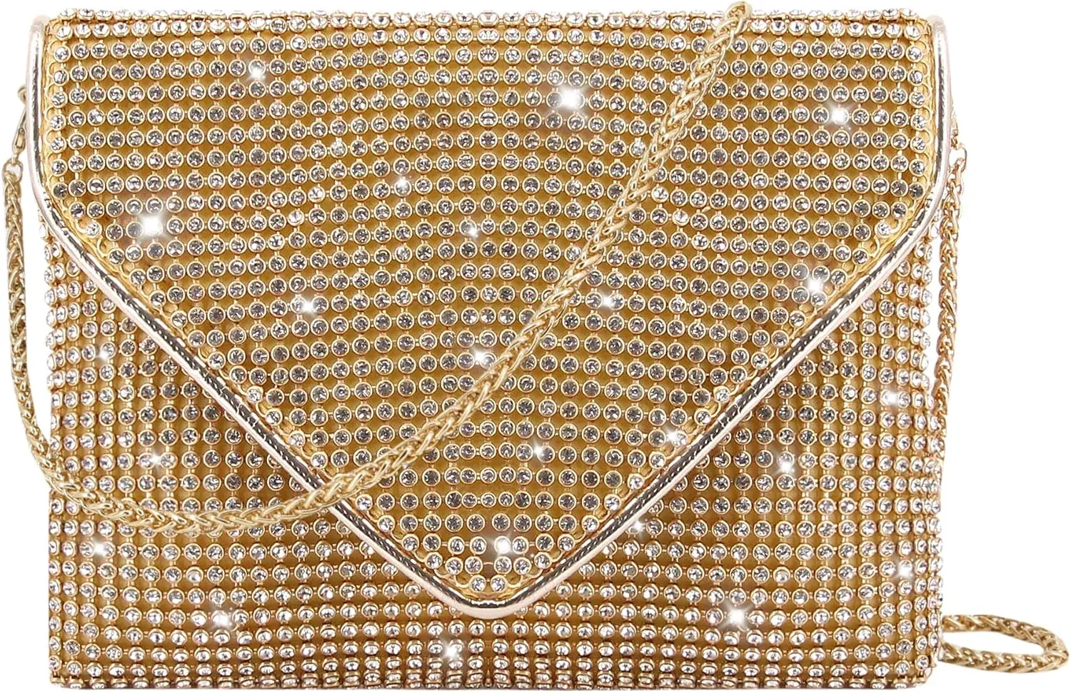 Naimo Bling Crystal Rhinestone Crossbody Bag Diamond Evening Clutch Envelope Handbag Cell Phone Purse for Party Prom