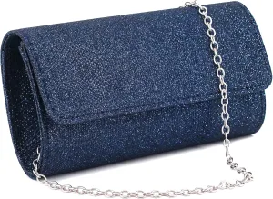 Naimo Flap Dazzling Small Clutch Bag Evening Bag With Detachable Chain