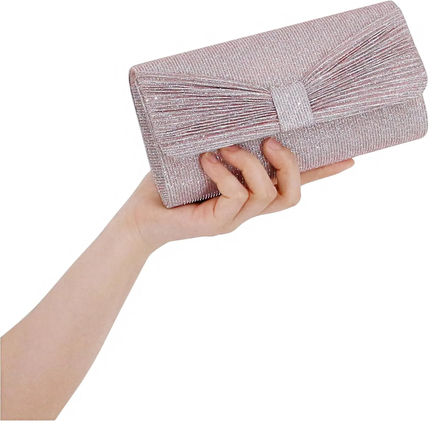 Naimo Flap Dazzling Small Clutch Bag Evening Bag With Detachable Chain