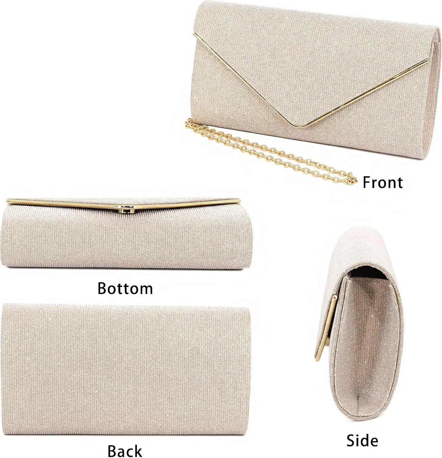 Naimo Women's Sequin Evening Purse Wedding Party Clutch Bag