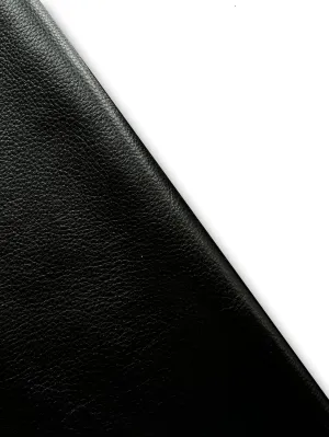 Natural Grain Cowhide Leather Skins (Black, 10 Square Feet)