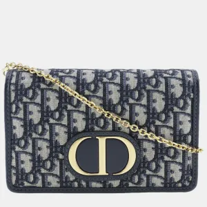 Navy Canvas 30 Montaigne shoulder Bag