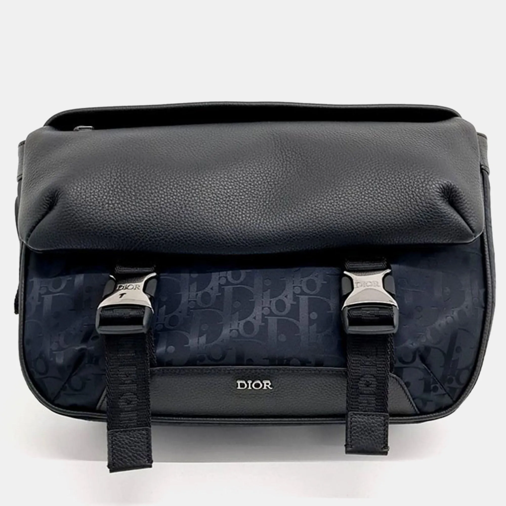 Navy/Blue and Black Canvas Explorer Messenger Bag