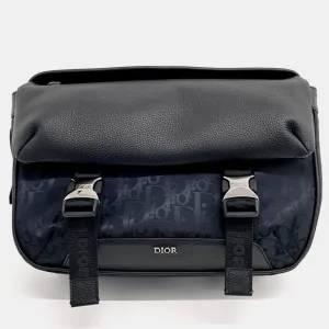 Navy/Blue and Black Canvas Explorer Messenger Bag