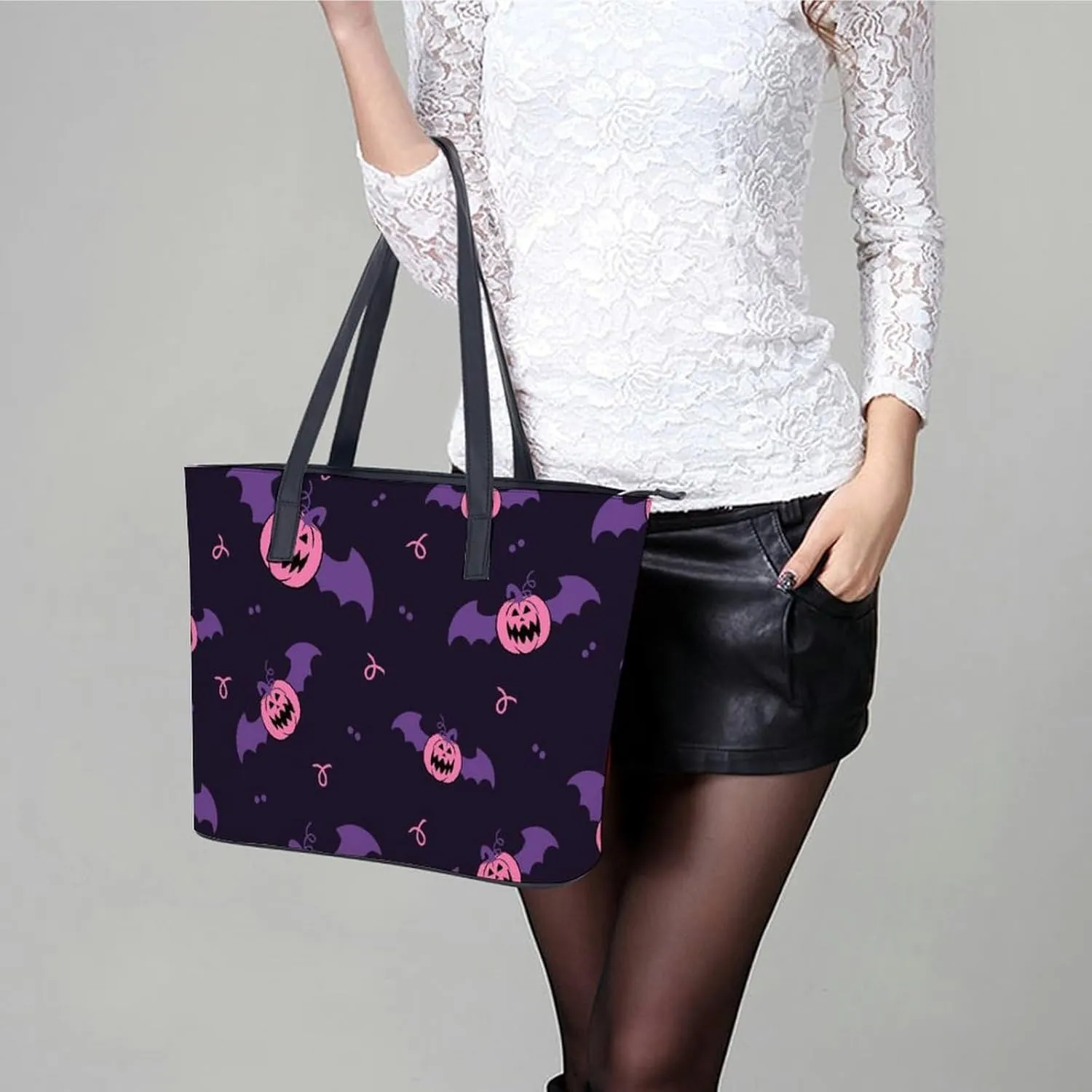 Neon Moon Stars Hobo Handbags With Zipper Large Capacity Satchel Tote Bag Shoulder Bag