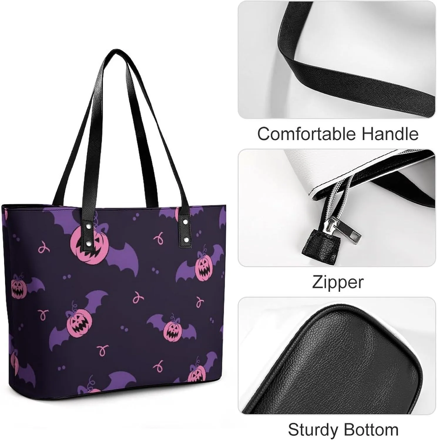Neon Moon Stars Hobo Handbags With Zipper Large Capacity Satchel Tote Bag Shoulder Bag