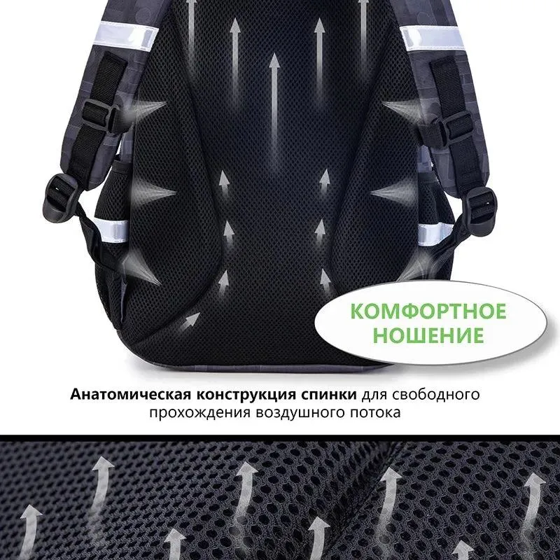 New Russian Brand Cartoon School Backpacks For Boys 1-2 Grade Children Orthopedic Backpack Kids Bookbags Students School bag