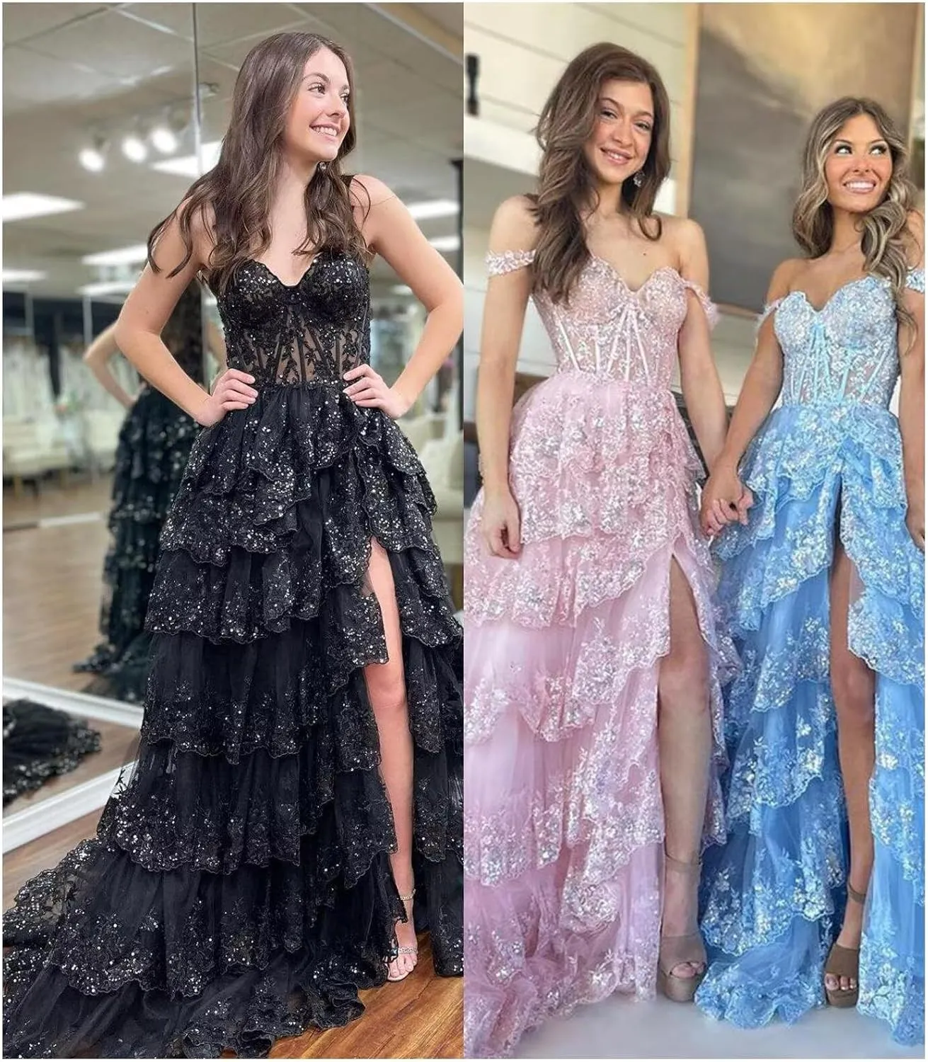 Noras dress Sweetheart Prom Dress Long with Slit Off The Shoulder Lace Applique Evening Dress for Teens NO114