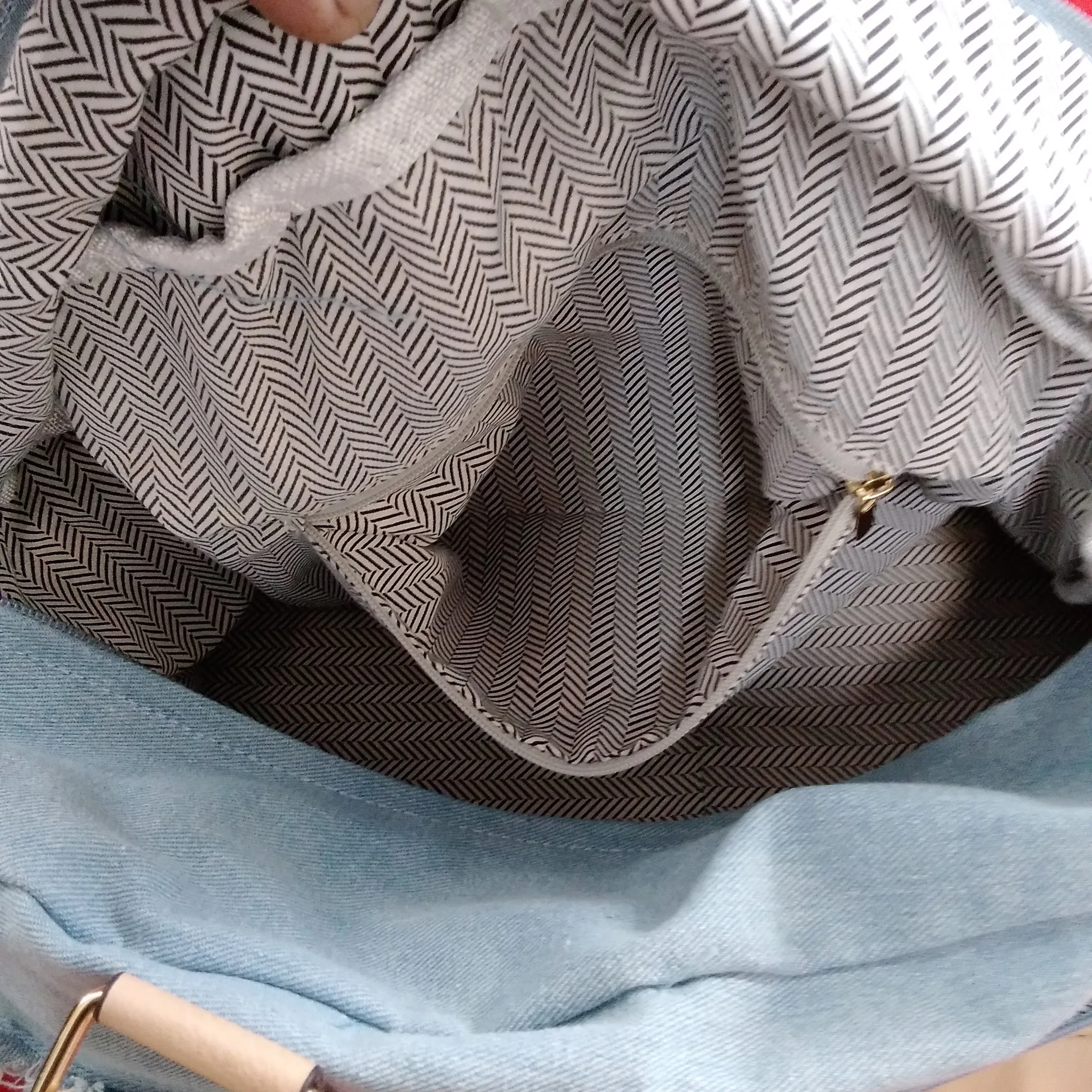 NWT - Violet Ray Denim Duffle/Travel Bag