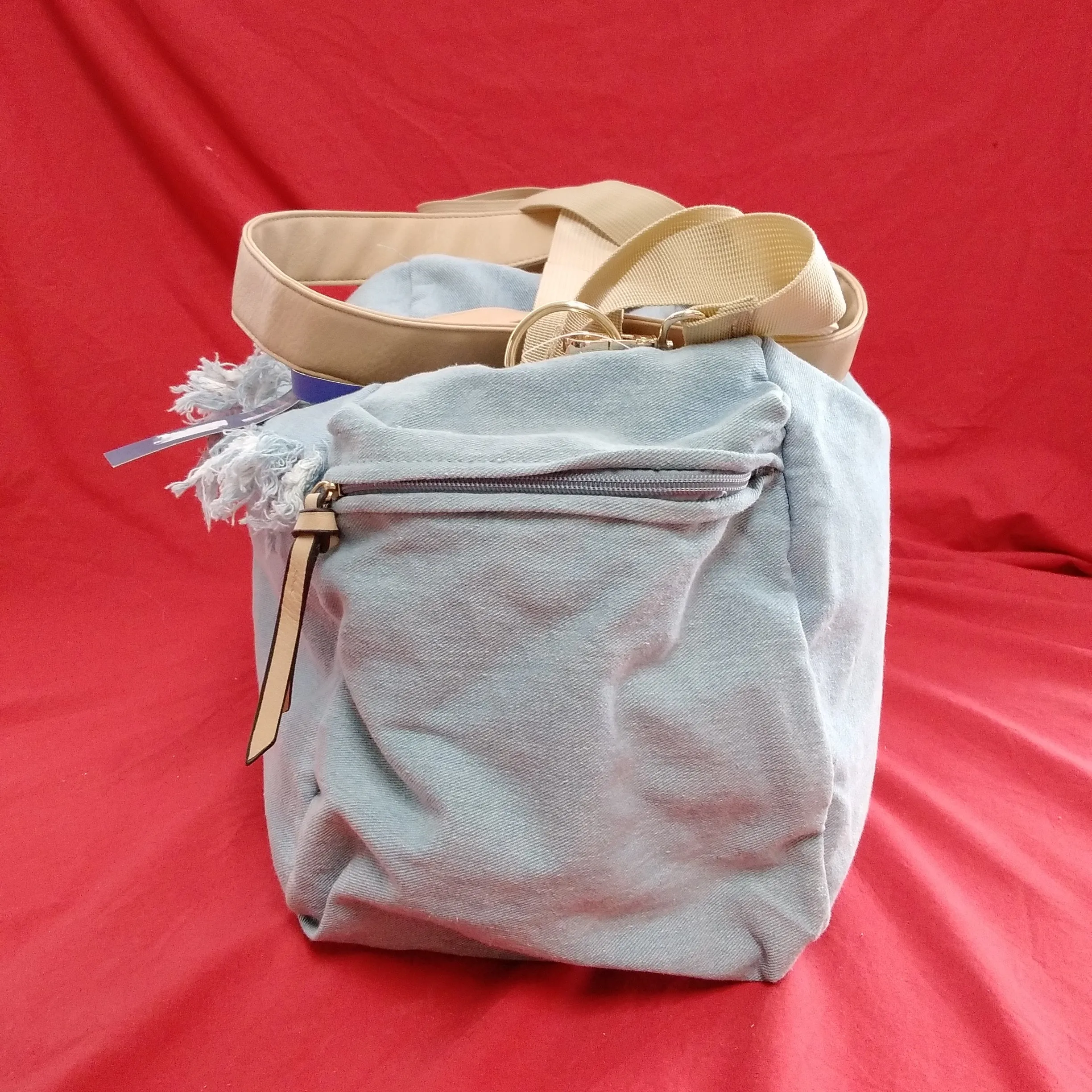 NWT - Violet Ray Denim Duffle/Travel Bag