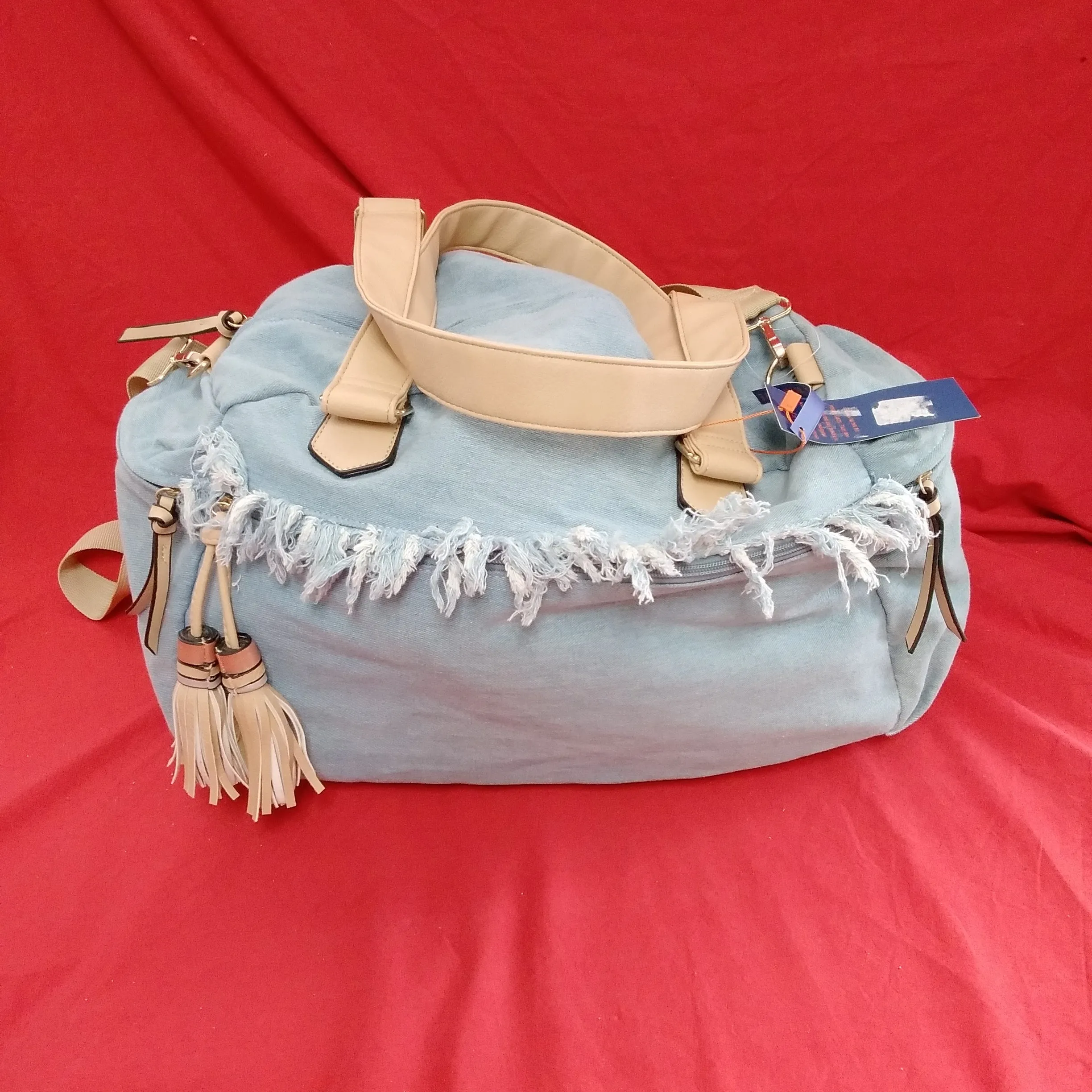 NWT - Violet Ray Denim Duffle/Travel Bag