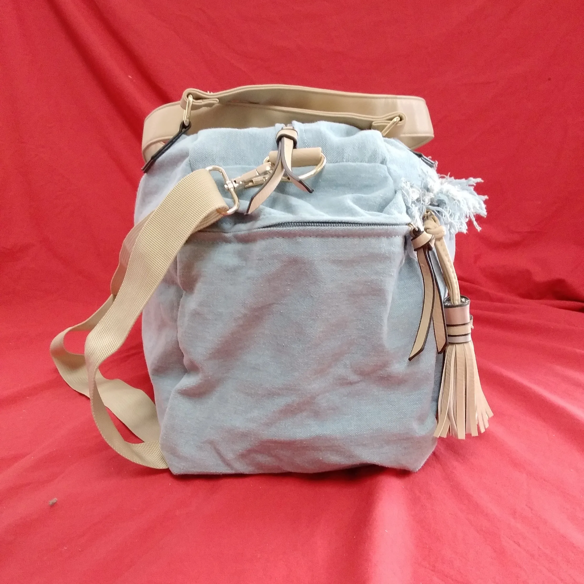 NWT - Violet Ray Denim Duffle/Travel Bag