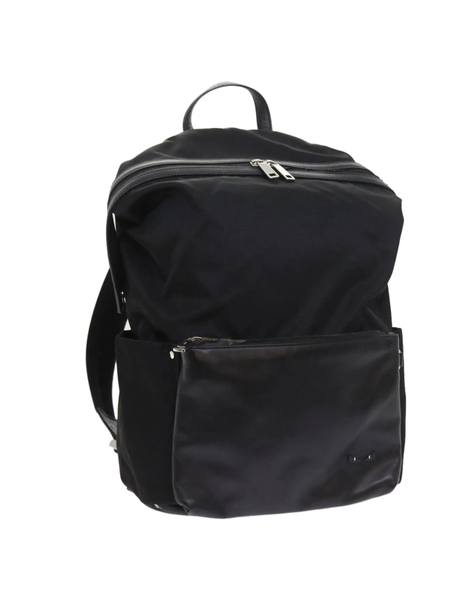 Nylon Leather Backpack