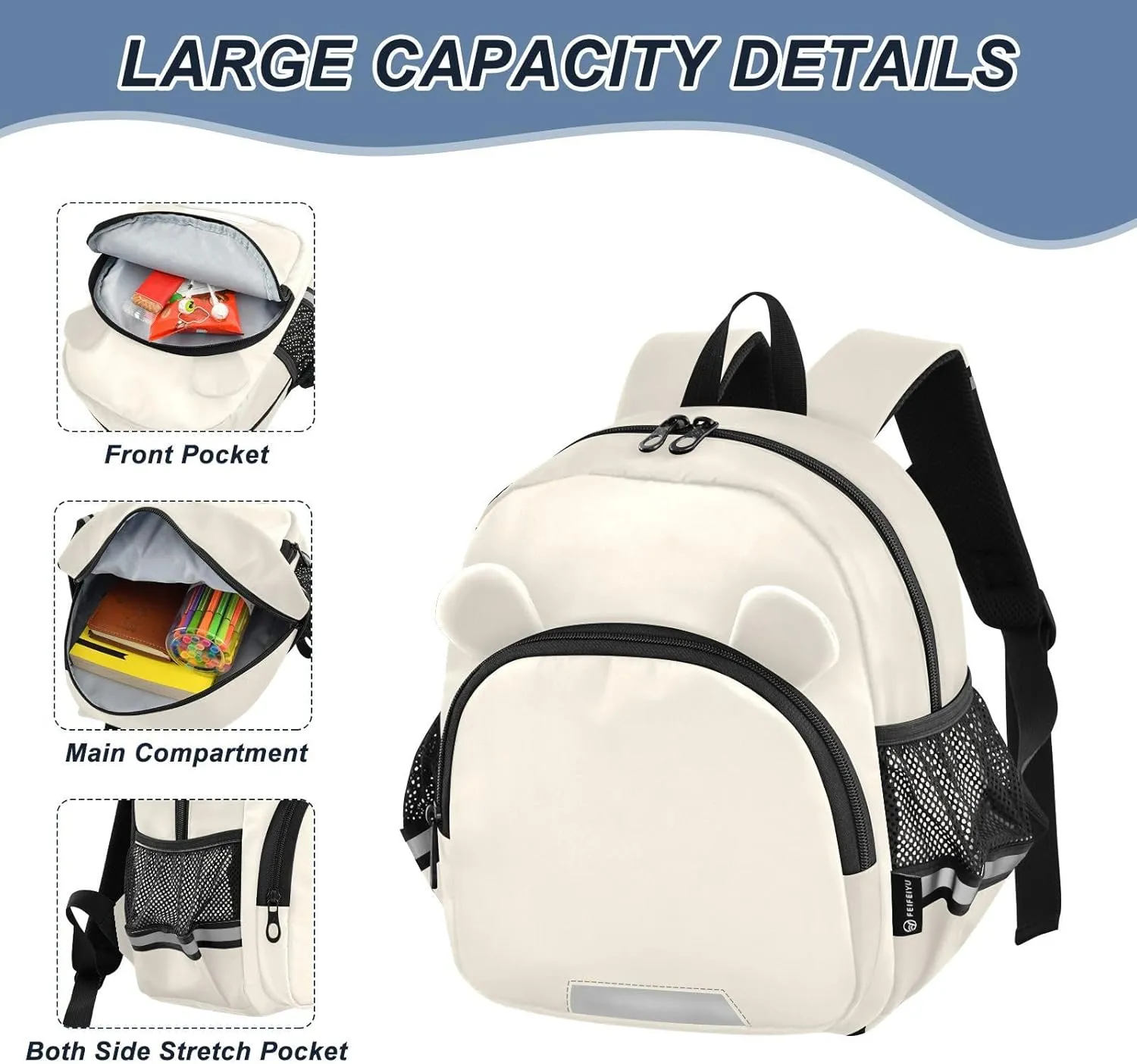 ODAWA Toddler Leash Backpacks Old Lace Kids Backpack, Toddler Schoolbags for Boys and Girls