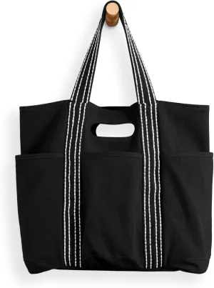 ODODOS 29L Oversized Canvas Tote Bag Large Capacity Open Top Shoulder Bags for Gym Workout Shopping Beach Travel