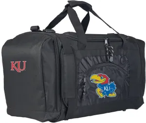 Officially Licensed NCAA "Roadblock" Duffel Bag, 20" x 11.5" x 13", Black