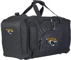 Officially Licensed NFL "Roadblock" Duffel Bag , Black, 20" x 11.5" x 13"