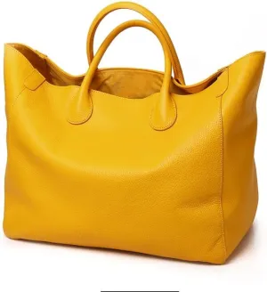 Oversize Tote Bag for Women Genuine Leather Handbags and Purses Cowhide Large Shopper Bag Female Travel Handbag