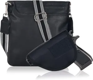 Ozora Multi Pockets Handmade Leather Crossbody Handbags & Sling Bag for Men & Women with Detachable Holster