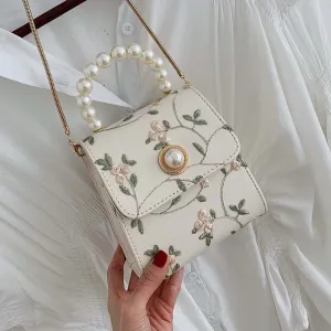 Pearl Leather Crossbody Bag