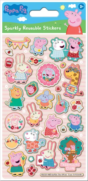 Peppa Pig Summer Sparkly Reusable Foil Stickers