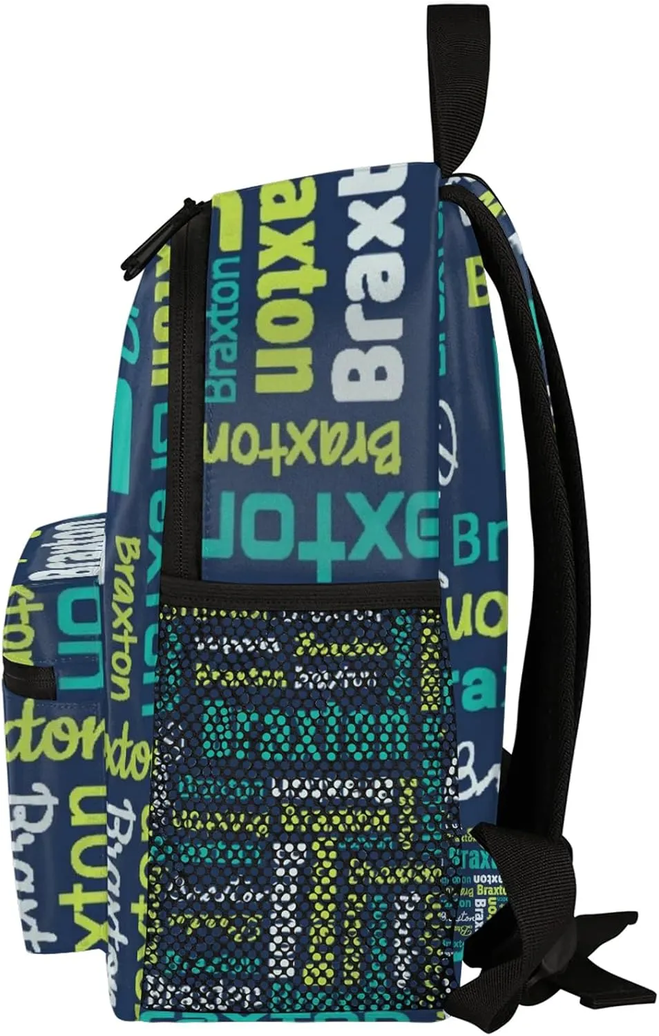 Personalized Backpacks with Name Customized Shoulder Bag Gifts for Women Men Waterproof Travel Casual Backpack 12in, Blue Yellow