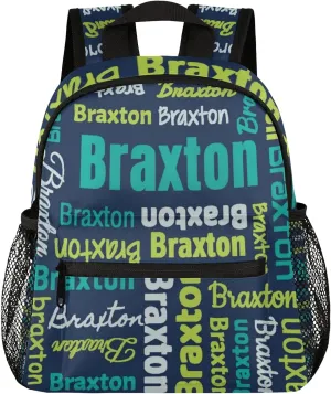 Personalized Backpacks with Name Customized Shoulder Bag Gifts for Women Men Waterproof Travel Casual Backpack 12in, Blue Yellow