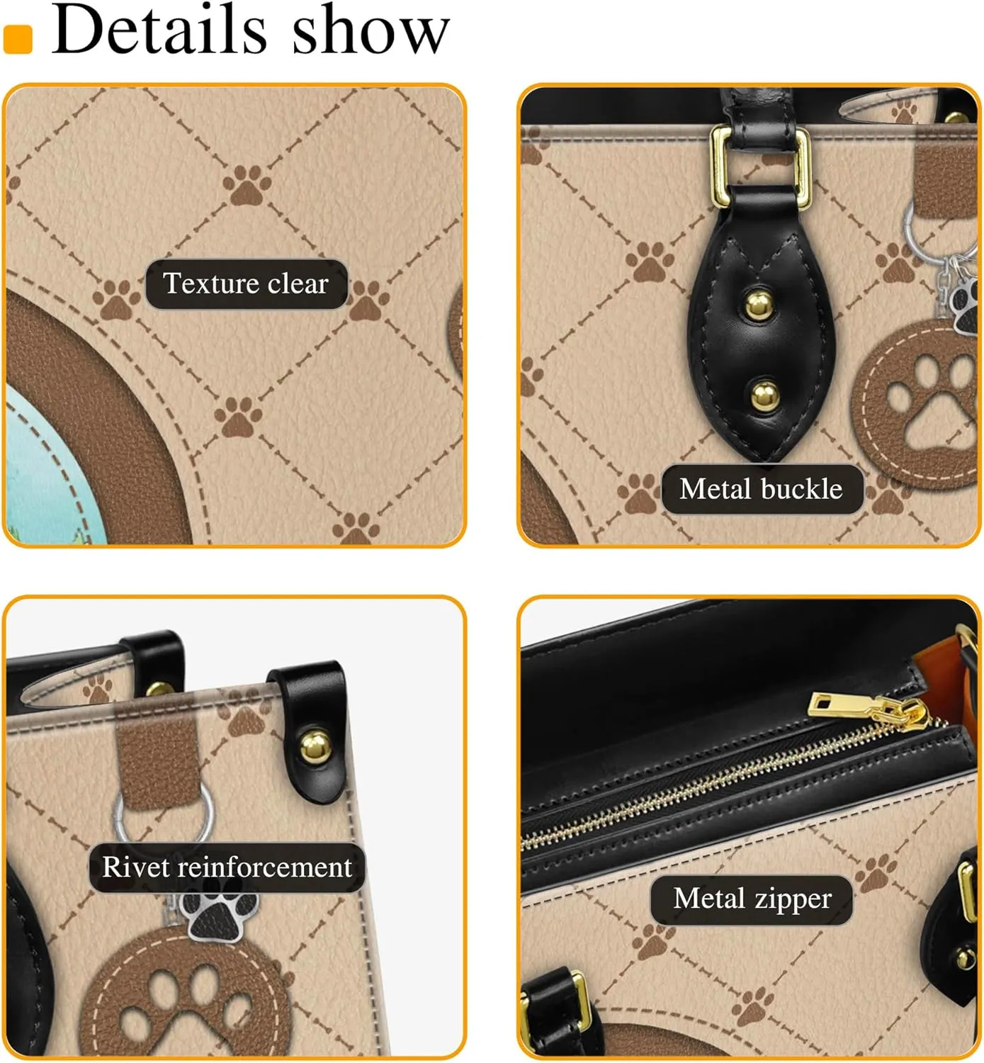 Personalized Chihuahua Dog Handbags, Custom Name Dog Leather Bags, Purses, Shoulder Bag, Gift For Dog Mom Dog Lover