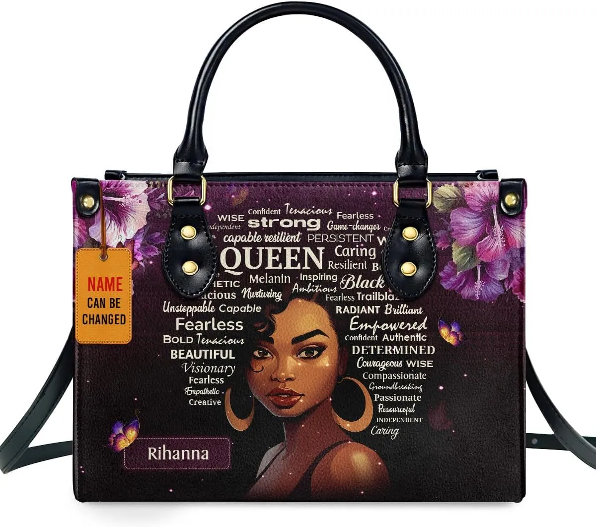 Personalized Leather Handbag For African American - Christmas Gifts For Women For Black Women