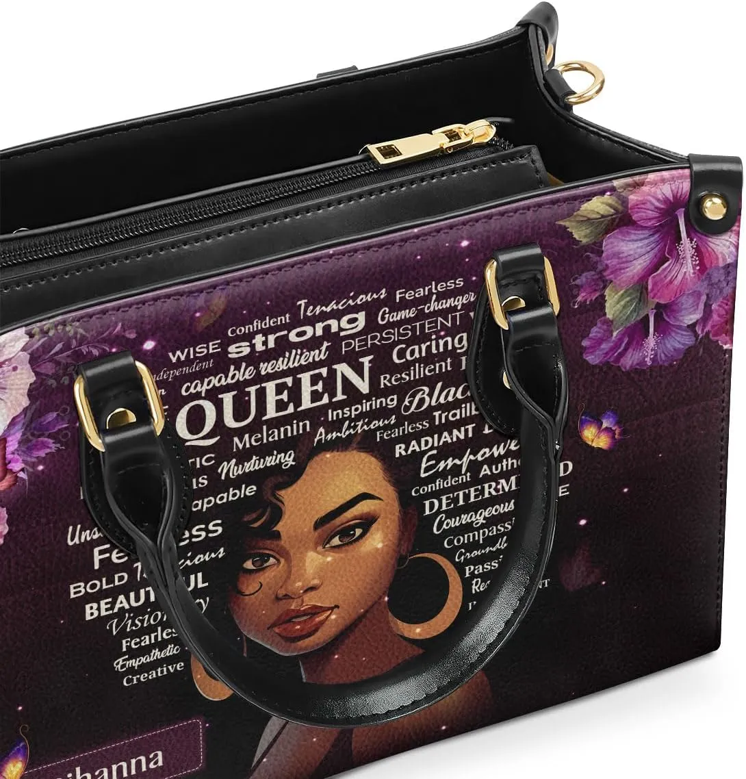 Personalized Leather Handbag For African American - Christmas Gifts For Women For Black Women