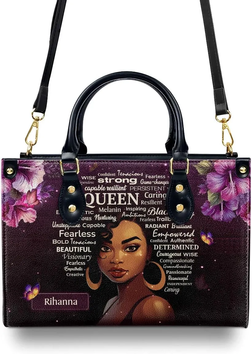 Personalized Leather Handbag For African American - Christmas Gifts For Women For Black Women