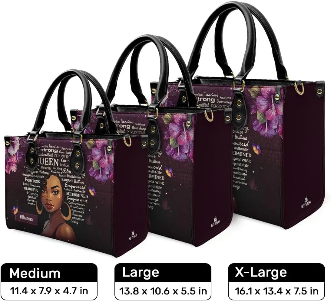 Personalized Leather Handbag For African American - Christmas Gifts For Women For Black Women