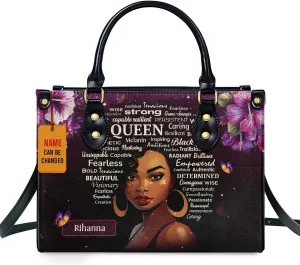 Personalized Leather Handbag For African American - Christmas Gifts For Women For Black Women