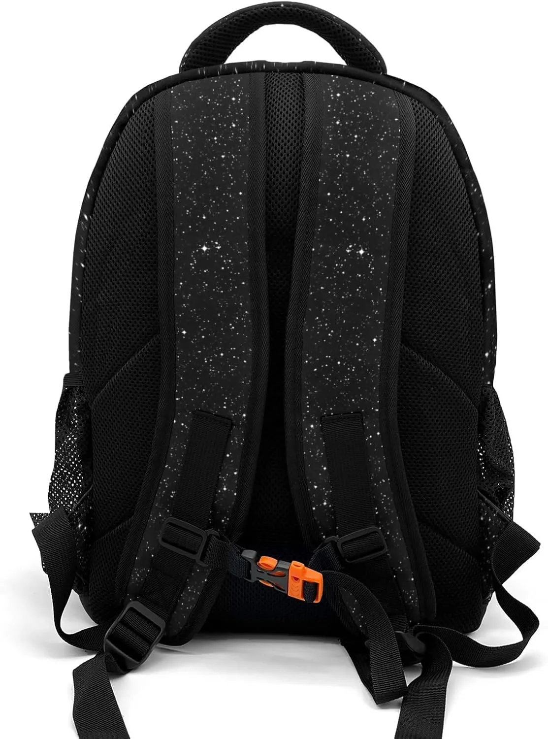 Personalized Listen Music Earphone Black Bling Print Backpack Casual Bag Daypack Laptop Bag for Family Party Gift