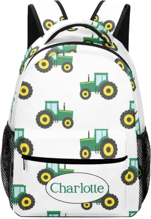 Personalized Personalized Farm Tractor School Bag with Name Laptop Bags Casual Travel Daypack for Kids Children Gifts 12.2 x 5.9 x 16.5 inch (LxWxH) Muilti 13