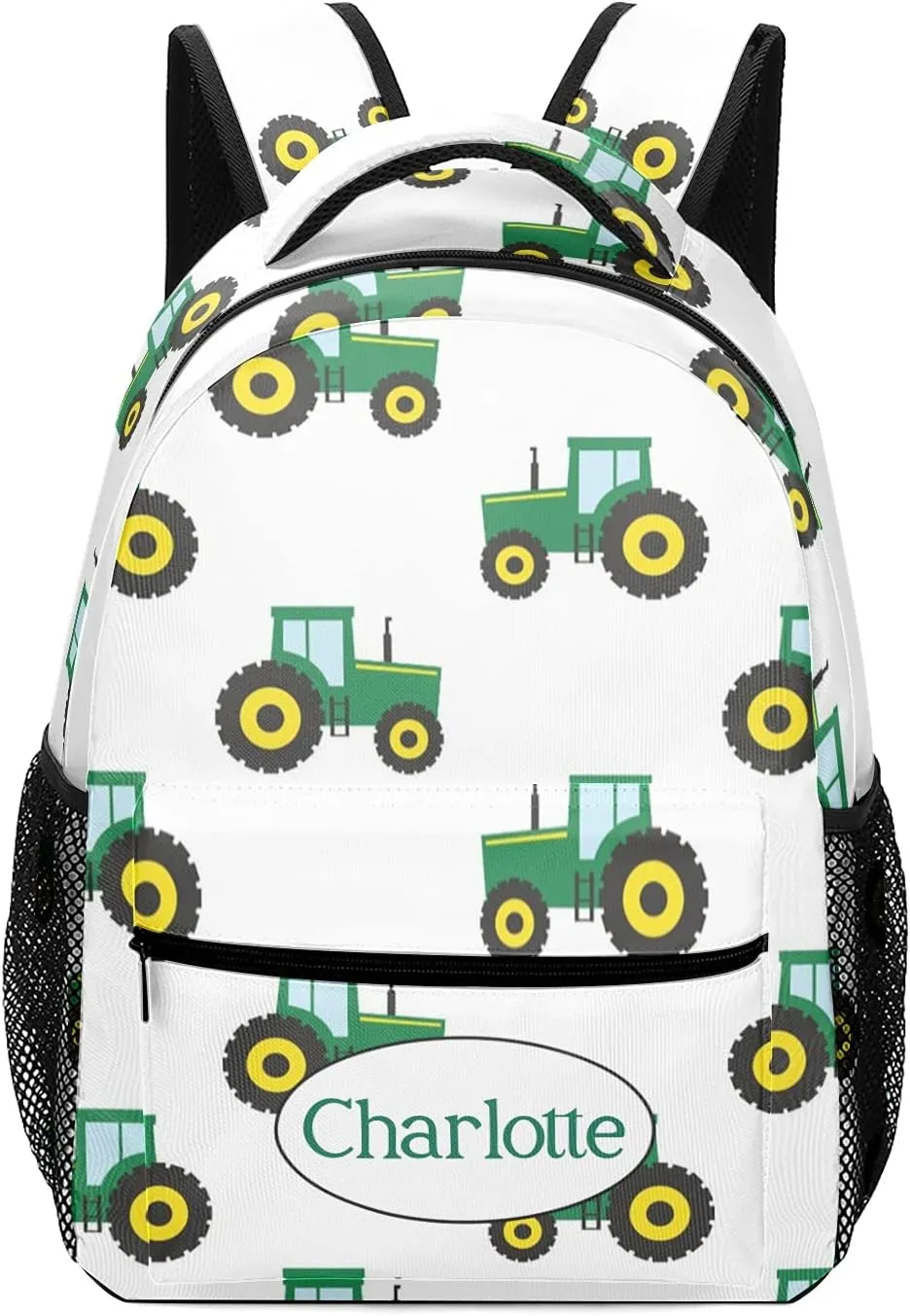 Personalized Personalized Farm Tractor School Bag with Name Laptop Bags Casual Travel Daypack for Kids Children Gifts 12.2 x 5.9 x 16.5 inch (LxWxH) Muilti 13