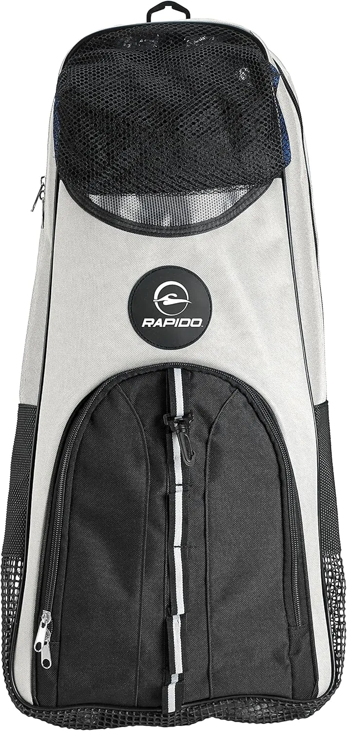 Phantom Aquatics Rapido Snorkeling Backpack with Shoulder Strap - Fits Snorkel Mask Fin Snore Set and More - Ideal Snorkel Travel Bag, Snorkeling Gear Equipment and Water Sports