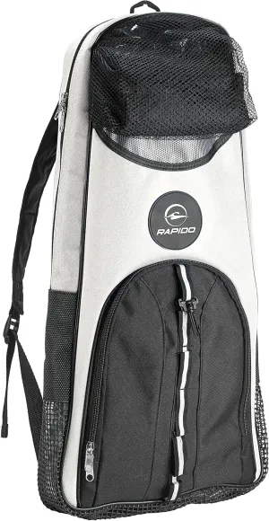 Phantom Aquatics Rapido Snorkeling Backpack with Shoulder Strap - Fits Snorkel Mask Fin Snore Set and More - Ideal Snorkel Travel Bag, Snorkeling Gear Equipment and Water Sports