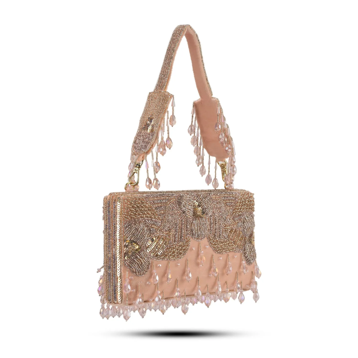 Pink Beaded Evening Clutch