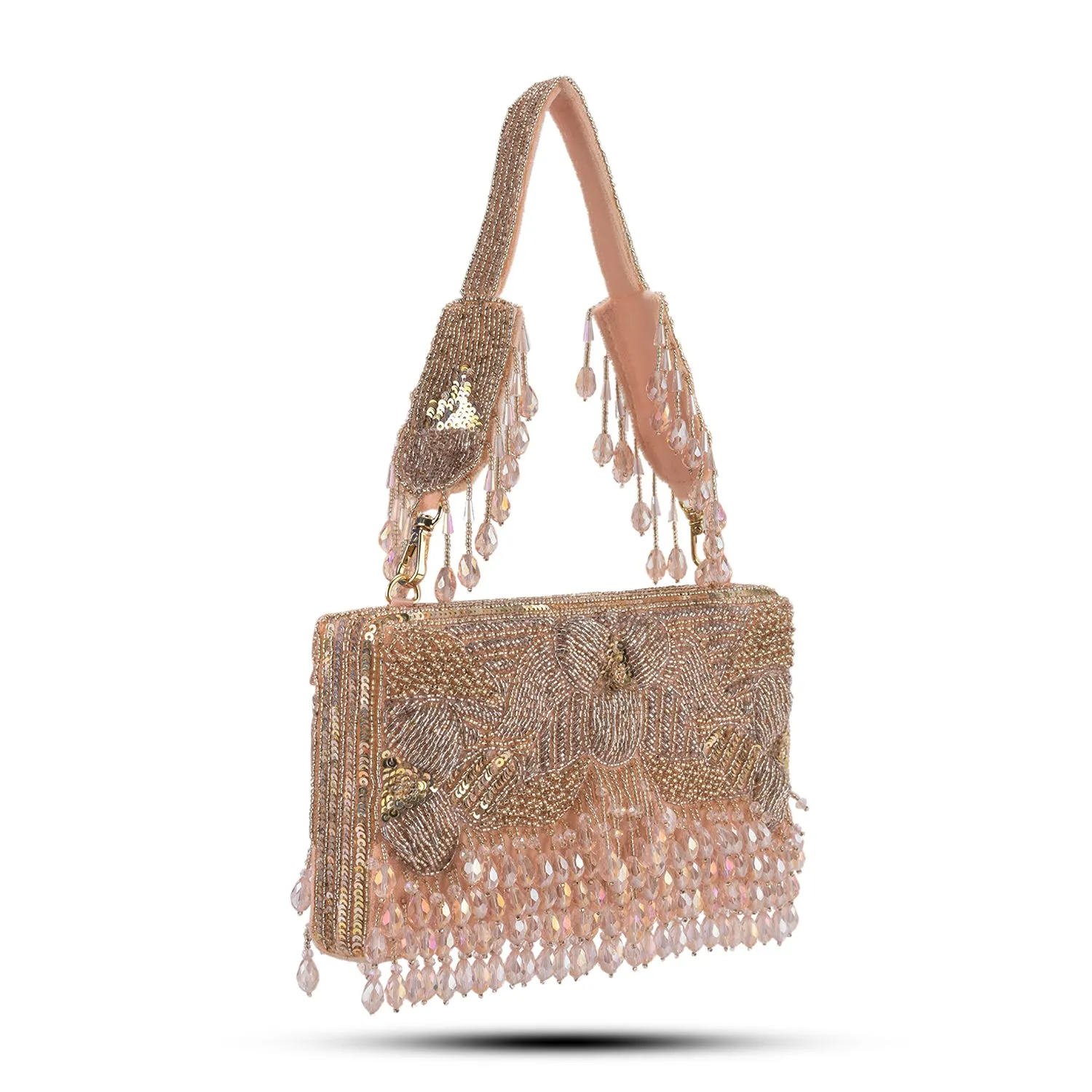 Pink Beaded Evening Clutch