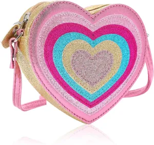PinkSheep Toddler Purse for Girls Gifts Heart Purse Kids Shoulder Bag Crossbody Wallet 3-6Year Little Girl Fashion