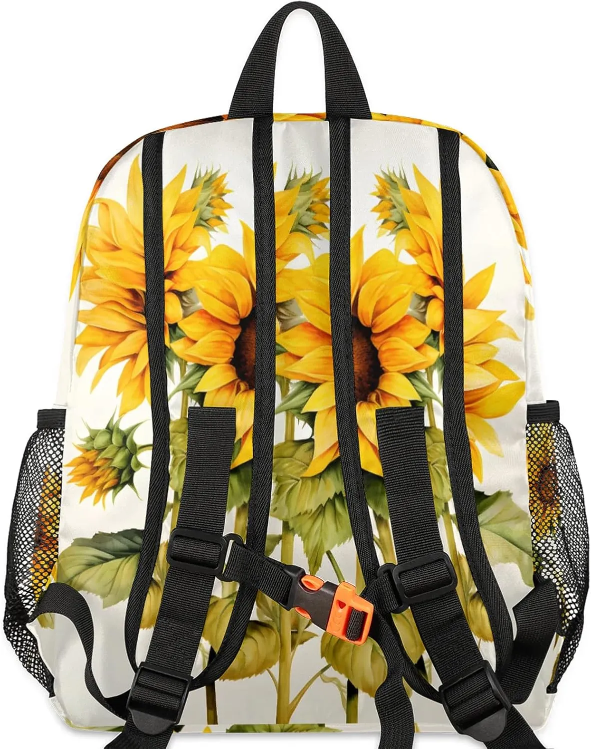 Plants Theme Sunflower Personalized Backpack Bag with Name Lightweight Custom Shoulder Bags Waterproof Casual Backpacks Travel Laptop Bag for Work Picnic 12in