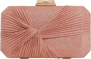 Pleated Evening Bag Sparkly Sequin Clutch Bag for Women Sparkly Handbag Bridal Wedding Purse Elegant Crossbody Bag