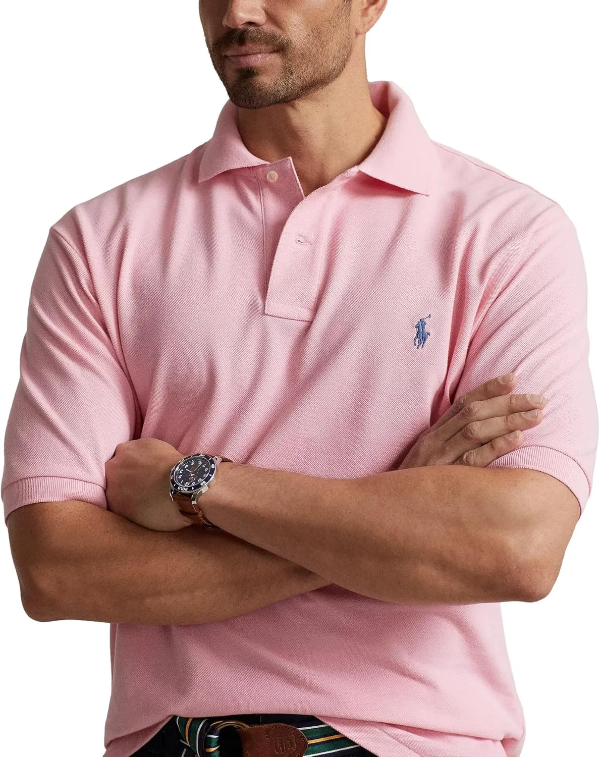 POLO RALPH LAUREN Men's Big & Tall Short Sleeve Iconic Mesh Polo Shirt