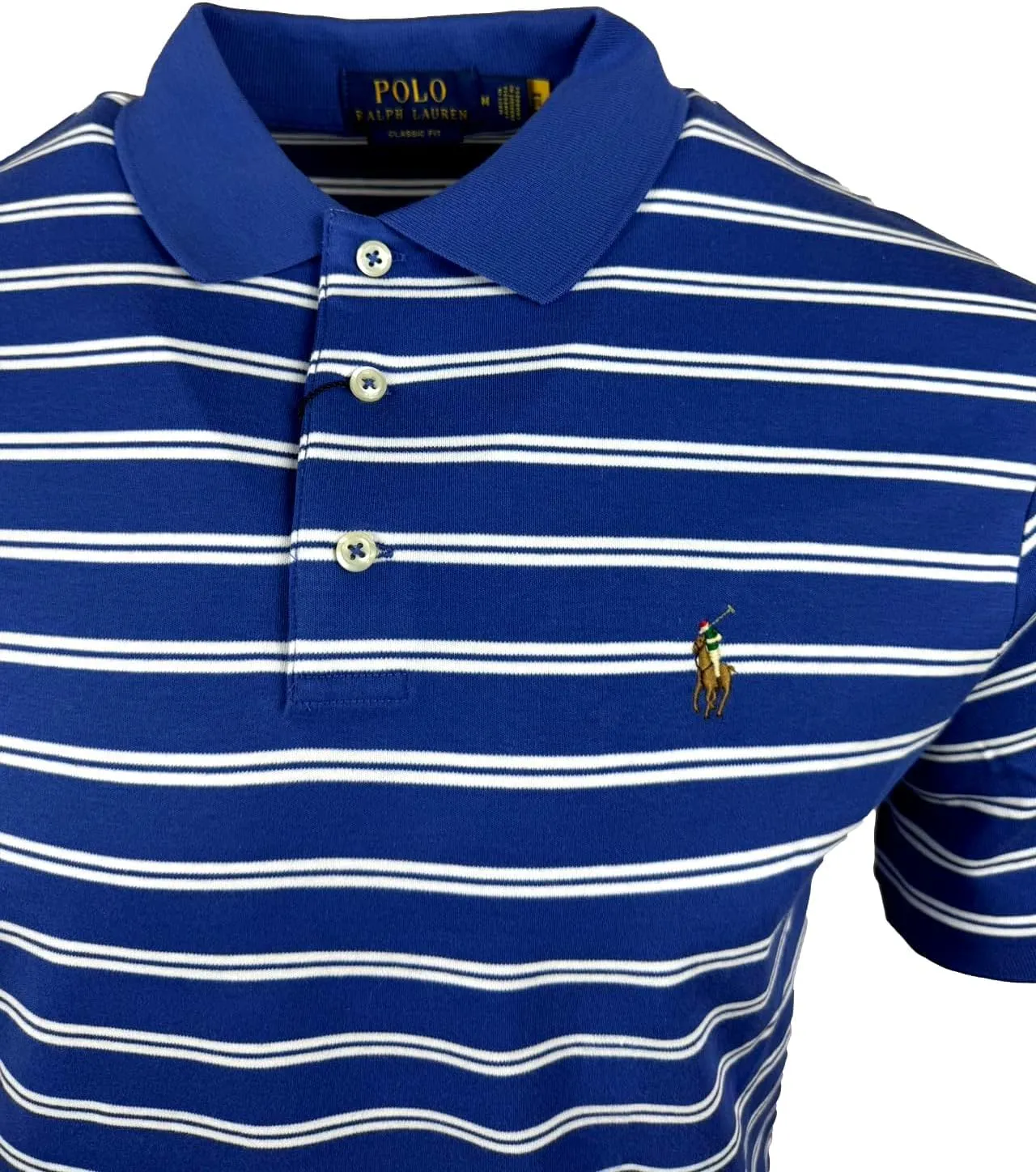 Polo Ralph Lauren Mens Custom Slim Fit Interlock Polo Shirt
