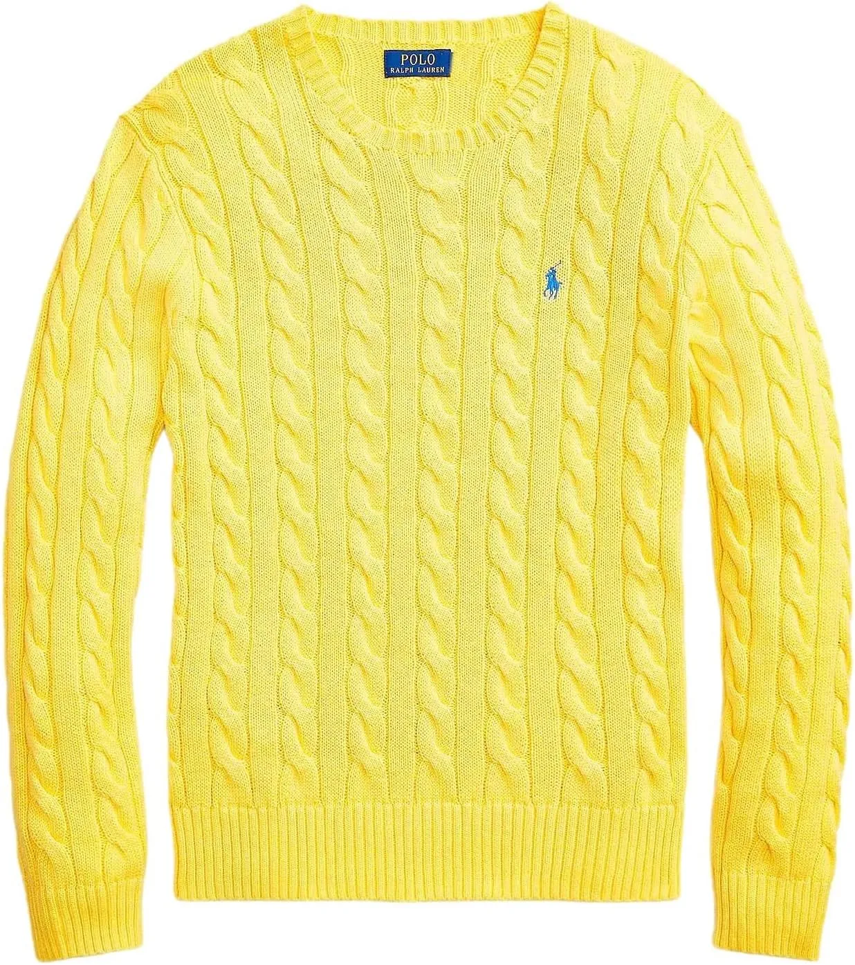 POLO RALPH LAUREN Men's Iconic Cable Knit Cotton Pullover Sweater
