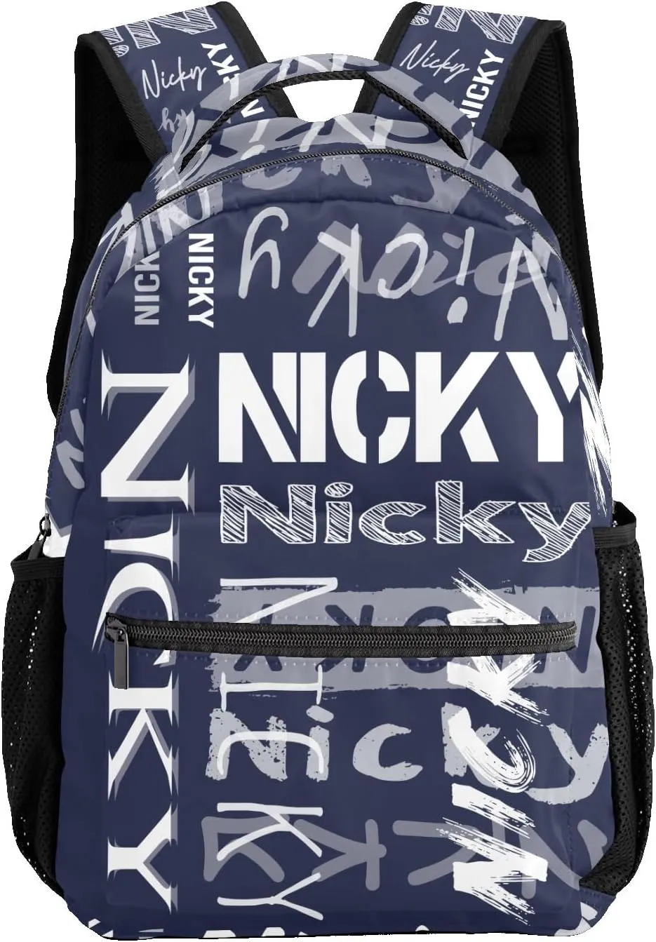 Polyester Personalized School Bookbag with Name Text Waterproof Custom Elementary Backpack Book Bag for Boys Girls Stylish Customize Back Pack Customized Gift for Kids Back to School