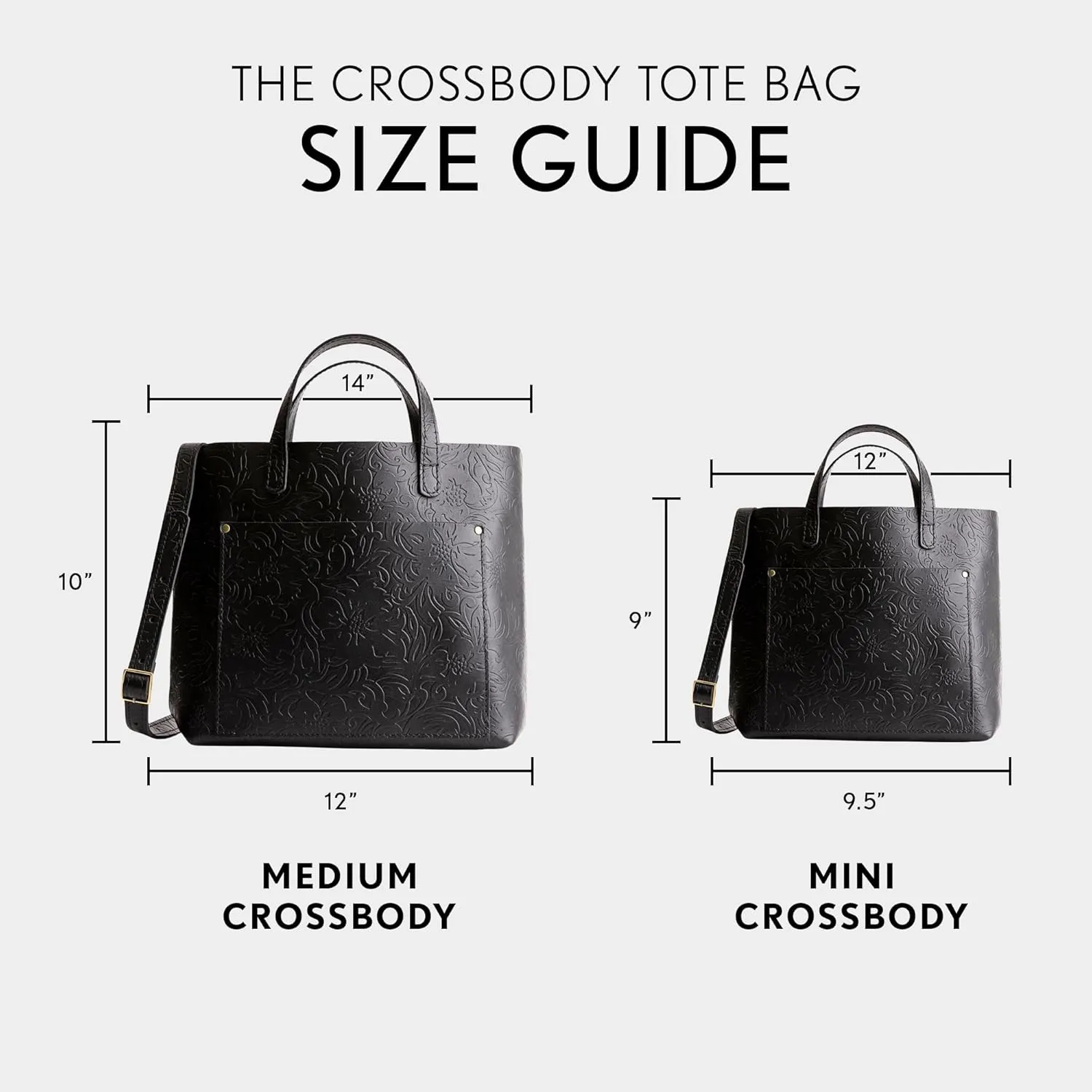 Portland Leather Goods Medium Crossbody Tote for Women – Handmade from the Finest Full-Grain Hides